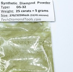 TechDiamondTools Diamond Powder 270 Grit 53-45 Microns, 25 cts = 5 Grams