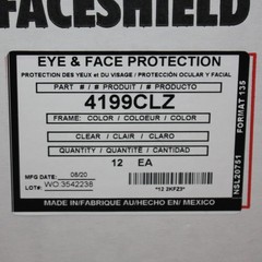 (12) Honeywell Fibre-Metal Faceshield Visor Windows 4199CL, Clear F400 F500 FH66