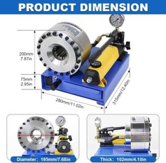 Hydraulic Hose Crimper Pipe Clamping Machine With 8 Sets Dies 10mm-30mm 5600KN