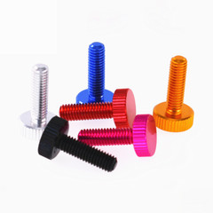 M4 Aluminum Alloy Knurled Thumb Screws Hand Grip Knob Bolts Thread L:8-25mm