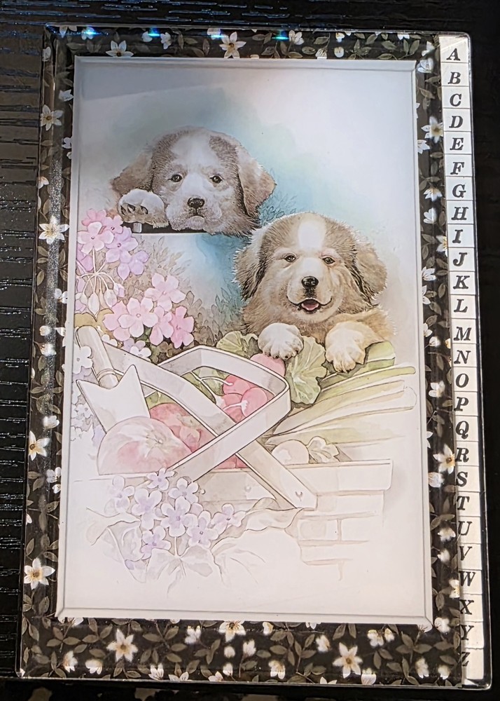 Vintage Hardcover Puppies Pocket Address Book 4″ x 5.5″ NOS