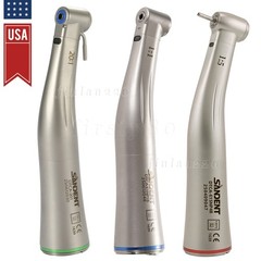 Dental 1:5 1:1 Red Contra Angle Low Speed Handpiece w/ Optic Fiber LED X95L/X25L