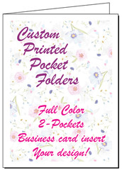 Printed Presentation Folders, 100 Full Color Custom 2-Pocket, Your Logo & Design