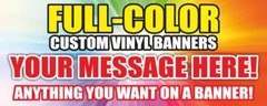 FULL-COLOR CUSTOM VINYL BANNERS YOUR MESSAGE Advertising Mesh Sign Free Design