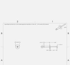 (1000-QTY) Large Flange Pop Rivets All Steel Dome Head Blind 3/16″ x 5/8″ (6-10)