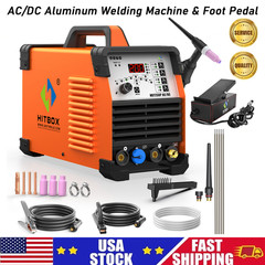 HITBOX 5in1 Aluminum AC DC TIG Welder Pulse/HF 200A MMA TIG Welder + Foot Pedal