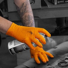 SAS Safety, Astro-Grip Orange Disposable Nitrile Glove 40 PK, Size L, Color
