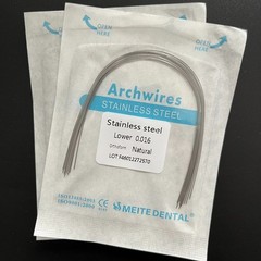 Dental Orthodontic Stainless Steel Round/Rectangular Arcos Arch Wires Natural