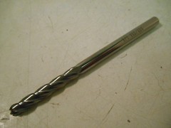 NIB SGS 33124 Solid Carbide Ball Endmill: 1/4″ Cut & Shank Dia, 4″ OAL