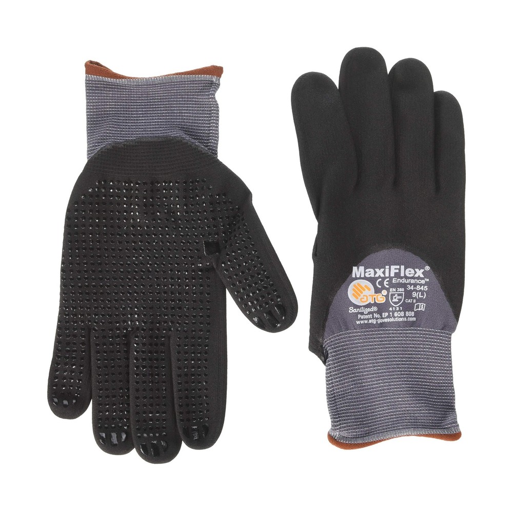 ATG 34-845/L Maxiflex Endurance Nylon, Micro-Foam Nitrile 3/4 Grip Gloves, La…