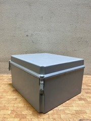 Hoffman 14x12x8in, NEMA 4X, Hinged, Fiberglass, opaque enclosure