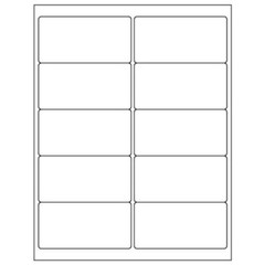 2000 Labels 2″ x 4″ Blank Postage Self Adhesive Mailing Labels 10 Up 200 Sheets