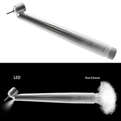 Dental 45° Angle Degree LED Light push button head optic fiber handpiece 2H USA