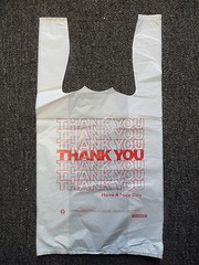 Small T-Shirt Bag Bags White Thank You 8″x4″x16″ 25/50/100/150/200/250/300/400