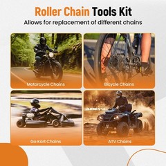 60-100 Roller Chain Connecting Puller Holder+Detacher Breaker Cutter Kit