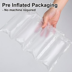 170 Count 4×8″ Prefilled Air Pillows 20 Gallon Void Fill Packing Bubble Cushion