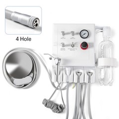 Portable Dental Turbine Unit Weak Suction Work Air Compressor/ Handpiece 2/4Hole
