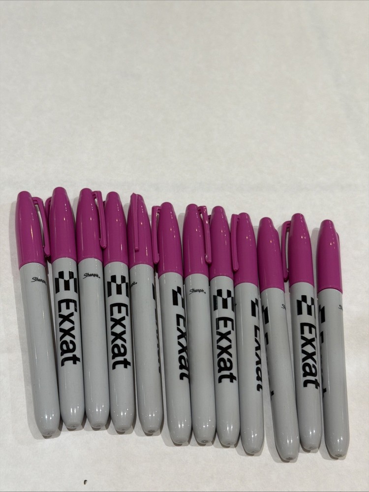 Qty 12 New Sharpie Magenta Permanent Marker Fine Point New in Bulk