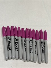 Qty 12 New Sharpie Magenta Permanent Marker Fine Point New in Bulk