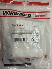 WIREMOLD 828PR-BLK NONMETALLIC DUPLEX COVER PLATE, BLACK
