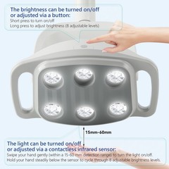 9W Dental 6 LED Lamp Oral Light Ra90 Lamp For Unit Chair 22MM / 26MM