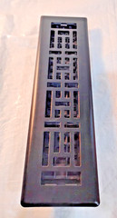 Decor Grates AJH212-BLK Oriental Floor Register, 2×12 Inches, Textured Black
