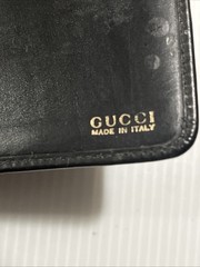 Vintage 1993 GUCCI 5 Ring Binder Black leather Made In Italy Complete All Page