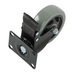 4 Pcs 2200Lbs 4 Inch Swivel Caster Wheels Grey Heavy Duty With Safety Brake