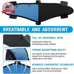 Hard Hat Sweatbands, Sweat Band for Safety Helmet, Washable Hard Hat Cooling Lin