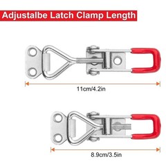 6 Pack Adjustable Toggle Latch Clamp Quick Release Pull Latch for Tool Box