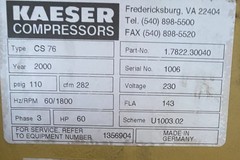 KAESER COMPRESSOR AND DRYER