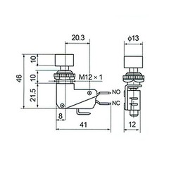 US Stock 2pcs SPDT NO NC Momentary Red Cap Push Button Micro Switch DS438