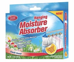 Set of 3 Home Select Hanging Moisture Absorbers Fresh Scent Closet Dehumidifier