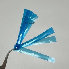 50pcs Dental Contoured Anterior Matrix Polyester Restoration Blue Strip Matrices