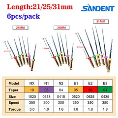 Dental Endo Endodontic Engine Rotary Files Root Canal NiTi Files 25mm 21mm 31mm
