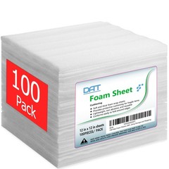 100 Pack Foam Sheets, 12″ x 12″, 1/16″ Thickness, Foam Wrap Cushioning Materi…