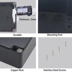 IP67 Waterproof Electrical Junction Box with 8P 15A Barrier Terminals Glands