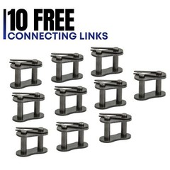 #60 Roller Chain 50 Feet with 5 Connecting Links