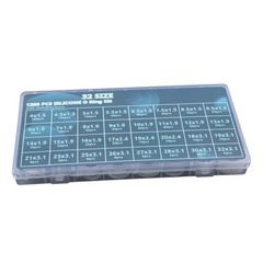 1228 Pcs 32 Size Clear Food Grade Silicone O-Rings Assortment Kit with OD 4-32mm