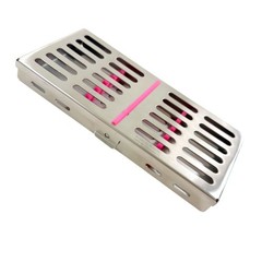 GERMAN DENTAL AUTOCLAVE STERILIZATION CASSETTE RACK BOX TRAY FOR 7 INSTRUMENT