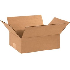 BOX USA Shipping Boxes Flat 12″L x 9″W x 4″H, 12x9x4″ (25-Pack), Kraft
