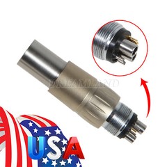 1-10 PCS Dental LED Fiber Optic 6 Hole Quick Coupler Coupling Fit NSK