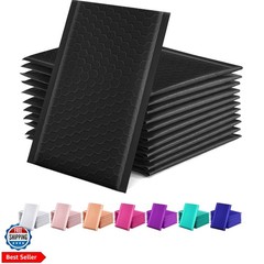 Black Bubble Mailers 4×8 Inches 50 Pack, Usable Size 4X7″ Bubble Envelopes fo…