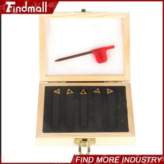 Findmall 5x 3/8″ Lathe Indexable Carbide Insert + Turning Tooling Bit Holder Set