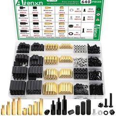 640PCS M3 Brass and Nylon Motherboard Standoffs Kit, Male Female Hex Spacer S