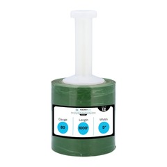 12 Rolls Cast Narrow Banding Stretch Wrap 5″ x 1000′ 80 Gauge Green Shrink Flim