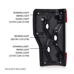 Tail Light w/o Bulbs w/o Blind Spot Ford F250 F350 Super Duty 2017-2019 Right