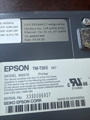 4 Epson TM-T20II M267D Thermal POS printers. Two TM-U220B Epson Therm. Printers