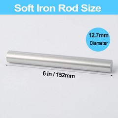 Soft Iron Rod, High Pure Iron Rod, Ideal Core for Making Electromagnets, 0.5 …