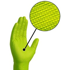 Gloveworks Green Nitrile Gloves Disposable Heavy Duty Latex Free Gloves 100-Pack